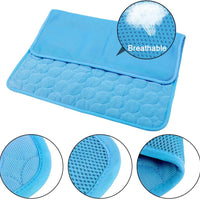 Self-Cooling Mat for Dogs Cats-Ice Silk Pet Cooling Pad, Portable & Washable Dog Cooling Blanket for Kennel/Sofa/Bed/Floor/Car Seats